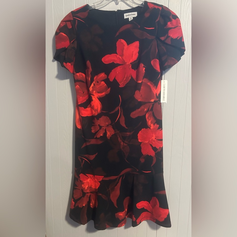 NEW Shelby And Palmer Women’s Red Rose Dress Sizes 8 And 12 ( Sold Separately)